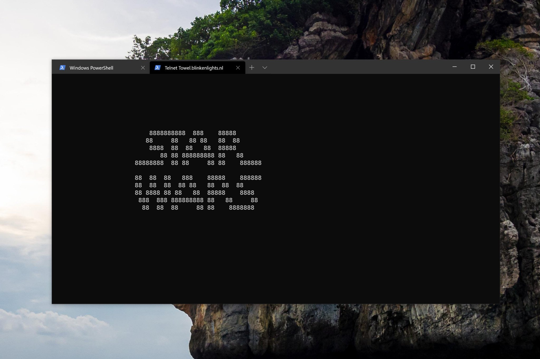 Terminal running tests and builds